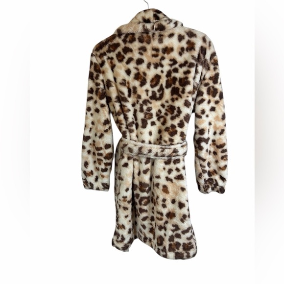 Aerie Leopard Print Plushie Robe Loungewear College Dorm Womens Sz XS/S NWT - Picture 4 of 10